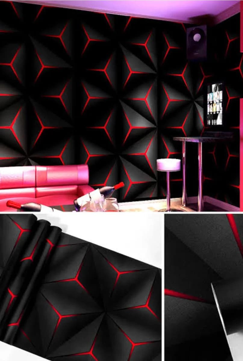 Red and Black 3D wallpaper