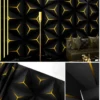 3D KTV Black and Yellow Wallpaper