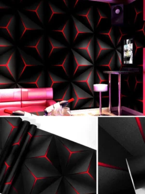 3D Red and Black Wallpaper